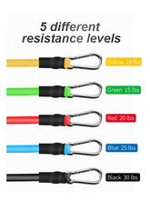 Load image into Gallery viewer, Fitness: 11 Pcs/Set Crossfit Resistance Bands. Latex 5 Resistance Tensions Included for Individualized workouts.
