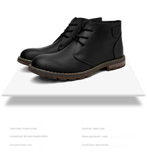 Load image into Gallery viewer, Boots: by WOGQ. Genuine Leather. Ankle Height. Thick Heel. Stitching. Various Colors.
