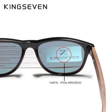 Load image into Gallery viewer, Eyewear: by KINGSEVEN.  Handmade Natural Wooden Sunglasses.UV400 Polarized. Mirror Male Eyewear
