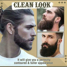 Load image into Gallery viewer, Grooming: 2 In 1 Four-Pronged Tip Waterproof And Sweat-Proof Beard Pencil Filler Men&#39;s Beard Pen Beard Filling Pen With Brush Kit
