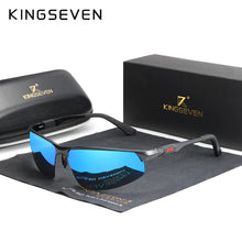 Load image into Gallery viewer, Eyewear: by KINGSEVEN. Driving Series. Polarized Blue Mirror Lens. Aluminum.
