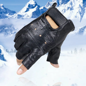 Gloves:  Faux Leather Half Fingered Gloves. High Quality. Slip-resistant. Driving, Training, Fitness.