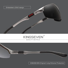 Load image into Gallery viewer, Eyewear: by KINGSEVEN. Driving Series. Polarized Blue Mirror Lens. Aluminum.
