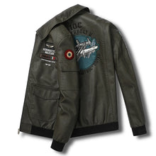 Load image into Gallery viewer, Coats / Jackets: Locomotive Coats. Faux Leather. Windproof.
