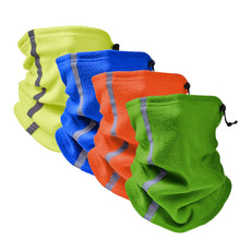 Load image into Gallery viewer, Head Gear: Gaiter: Fleece Neck Warmer. Reflective. Adjustable Drawstring. Windproof. Various Colors.
