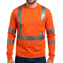Cargar imagen en el visor de la galería, Safetwear: T-shirt. High Visibility. Long Sleeve. Round Neck. Moisture Wicking.
