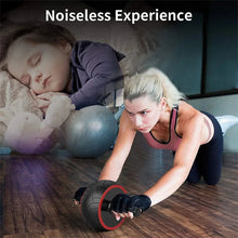 將圖片載入圖庫檢視器 Ab Wheel Roller Strength Training Fitness Equipment Home Gym Exerciser Workouts Abdominal Muscle Trainer
