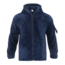 Load image into Gallery viewer, Coats / Jackets: Plush Jacket . Male Winter  Minimalist Style. Solid Colors With Zipper and Hood. Cozy Comfort in Cab.

