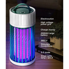 Load image into Gallery viewer, Gadgets: Bug Zapper &amp; Insect Fly Pest Attractant Trap &amp; LED Camping Lantern, USB/Solar-Rechargeable,Insect Fly Traps Grey
