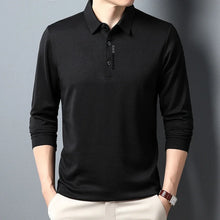 Load image into Gallery viewer, Shirts:  POLO Shirt. Waffle Texture. Long Sleeved. Printed Lapel .
