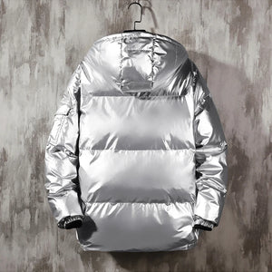 Coats / Jackets: Womens Hooded Parka.  Thick, Loose, Casual.  Warm Winter Coat. Reflective