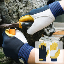 Load image into Gallery viewer, Gloves: Great Catch! Sports Inspired Safety Protection. Leather
