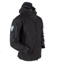 Load image into Gallery viewer, Coats / Jackets: by CHRLCK. Winter Autumn Waterproof Jacket.  Windproof. SoftShell. Hooded. Solid or Camo Colors
