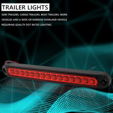 Load image into Gallery viewer, Gadgets / Brake Light: 2Pcs 10 inch 15 LED Trailer Truck  Rear Brake Light.  Stop, Turn, Side Marker Lights Waterproof (Red)
