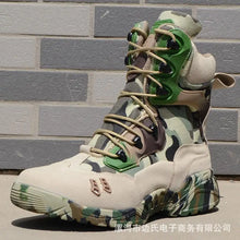 Load image into Gallery viewer, Boots: Camouflage American Special Tactical Styling. Desert Camo and Black
