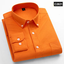 Load image into Gallery viewer, Shirts: Classic fit Oxford. 100%Cotton. Long-sleeve. Single pocket. Slim fit. Solid colors.
