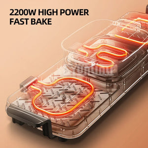 Gadgets / Cooking: 2200W Portable Smokeless Barbecue Plate. Integrated Pot for Multi-functionality.