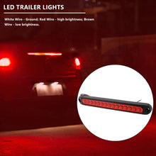 Load image into Gallery viewer, Gadgets / Brake Light: 2Pcs 10 inch 15 LED Trailer Truck  Rear Brake Light.  Stop, Turn, Side Marker Lights Waterproof (Red)
