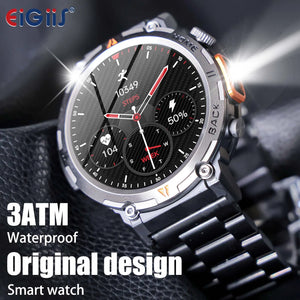 Wristwear / WRings: by EIGIIS. Smart Sport Watch. Waterproof to 3Atmos.. Bluetooth. Calling. Health Monitor and  Flashlight