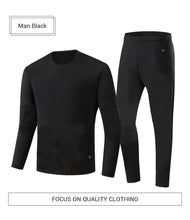 Load image into Gallery viewer, Coats / Jackets: Thermal Heated Underwear. USB Electric Heating. Fleece Long Johns.
