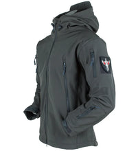Load image into Gallery viewer, Coats / Jackets: by CHRLCK. Winter Autumn Waterproof Jacket.  Windproof. SoftShell. Hooded. Solid or Camo Colors
