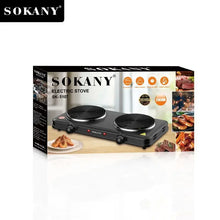Load image into Gallery viewer, Gadget:  Electric Hot Plate, 2000W, Dual Control Infrared Cooktop, Double Burner, Portable Countertop Burner, Electric Cooktop
