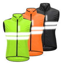 Load image into Gallery viewer, Safety Wear: WOSAWE Reflective safety Vest. Windproof. Breathable. Sleeveless Windbreaker
