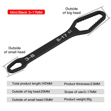 Load image into Gallery viewer, Gadget: 8-22mm Universal Wrench. Board Adjustable Double-head Torx Spanner Self-tightening Glasses Wrench Multi-purpose Hand Tool
