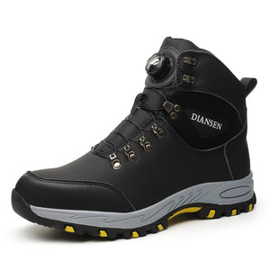 Boots:  Leather Safety Boots. Button Release. Waterproof. Indestructible. Steel Toe. Kevlar Midsole. Anti-puncture.  (See Images for Size conversions)