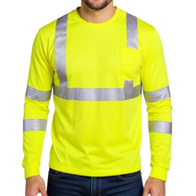 Cargar imagen en el visor de la galería, Safetwear: T-shirt. High Visibility. Long Sleeve. Round Neck. Moisture Wicking.
