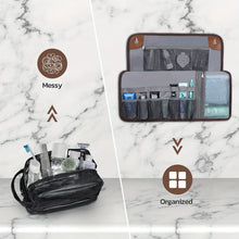 Cargar imagen en el visor de la galería, Travel Bag / Grooming: Toiletry Bag. Compact Roll Organizer for Shave Kit or Hygiene
