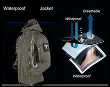 Load image into Gallery viewer, Coats / Jackets: by CHRLCK. Winter Autumn Waterproof Jacket.  Windproof. SoftShell. Hooded. Solid or Camo Colors

