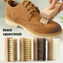 Load image into Gallery viewer, Boot Cleaning: 1PC Pig Bristles Shoe Brush.  Boot and sport shoe Brush Wood Grip.
