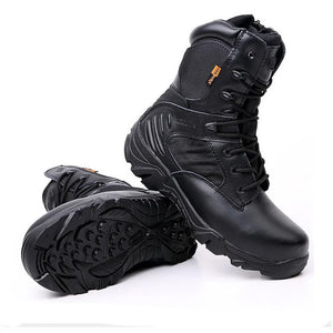 Boots:  Special Force Styling. Leather. Waterproof. Desert Combat High Top.