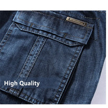 Load image into Gallery viewer, Pants: Cargo Jeans. Big Sizes. Casual  Multi-pocketed. High Quality.
