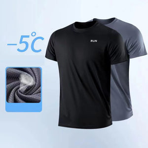 Shirts: Short Sleeve T. Quick Dry. Moisture Wicking. Round Neck. Lightweight. Slim Fit.