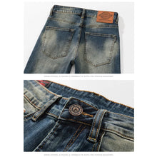 Load image into Gallery viewer, Pants: Vintage Blue Jeans. Washed.  Street Smart too. Slim Fit.
