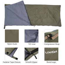 Load image into Gallery viewer, Outdoors: by LIXADA. Sleeping Bag . Envelope  Style. Walking each Sleeping Bags Ultralight Travel Bag Spring Autumn

