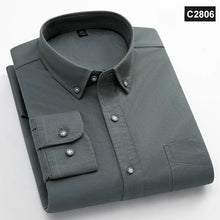 Load image into Gallery viewer, Shirts: Classic fit Oxford. 100%Cotton. Long-sleeve. Single pocket. Slim fit. Solid colors.
