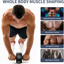 將圖片載入圖庫檢視器 Ab Wheel Roller Strength Training Fitness Equipment Home Gym Exerciser Workouts Abdominal Muscle Trainer
