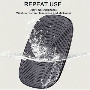 Gadgets: Stick Dash Mat. Non-Slip Mat. Slip/ Slide-Proof. Adhesive for Cell Phone. Mobile Holder or Other. Black Silicone
