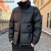 Load image into Gallery viewer, Coats / Jackets: Slim Fit Winter  Parka, Thick Puffer with Stand Up Collar.
