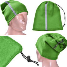 Load image into Gallery viewer, Head Gear: Gaiter: Fleece Neck Warmer. Reflective. Adjustable Drawstring. Windproof. Various Colors.
