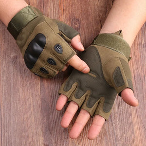 Gloves: Half Fingered. Tactical Styling. Knuckle Protection, Various Colors