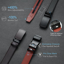 Load image into Gallery viewer, Pants / Belts:  Leather Waist Strap.  Automatic Buckle. High Quality.
