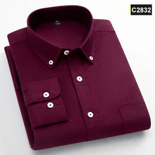 Load image into Gallery viewer, Shirts: Classic fit Oxford. 100%Cotton. Long-sleeve. Single pocket. Slim fit. Solid colors.
