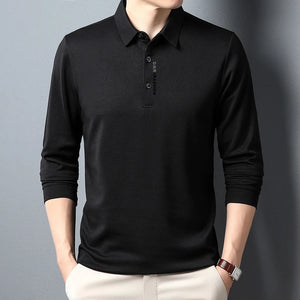 Shirts:  POLO Shirt. Waffle Texture. Long Sleeved. Printed Lapel .