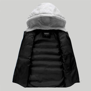 Coats / Jackets: Padded Vest for Spring or Autumn Hooded. Thick, Warm, Sleeveless.