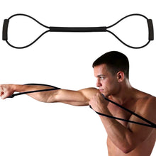 Load image into Gallery viewer, Fitness: Elastic Resistance Band.  Comfort Handles. Strength Tension Rope. Note: Single B.and
