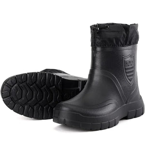 Boots: Plush Warm Snow Work Boot. Waterproof. Fur